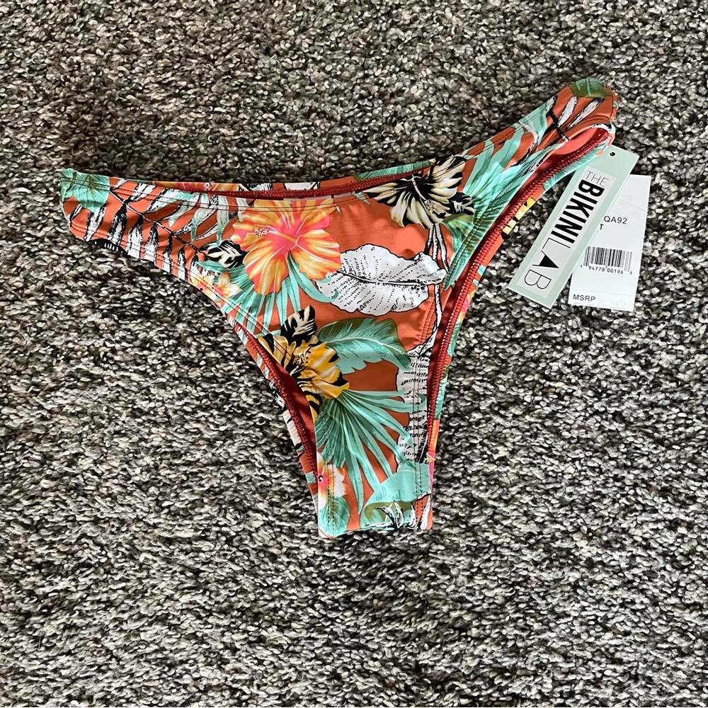 The Bikini Lab Floral Bikini Bottom M NWT
